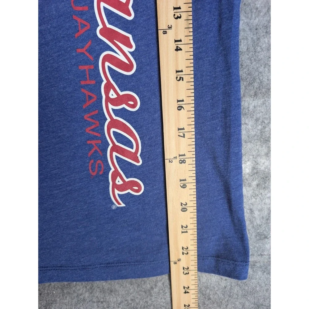 Kansas Jayhawks | Colosseum | Blue | Womens | V-Neck‎ Graphic T-Shirt | L